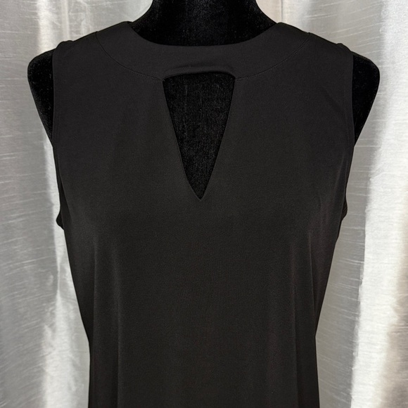 MICHAEL Michael Kors Black Keyhole Sleeveless Blouse Women’s L Gold Detail - Picture 1 of 9
